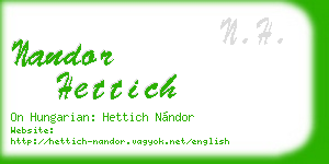 nandor hettich business card