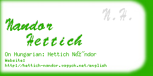 nandor hettich business card